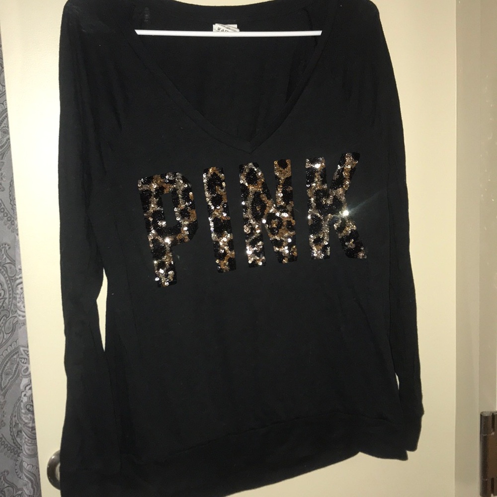 PINK long sleeve shirt with sequins